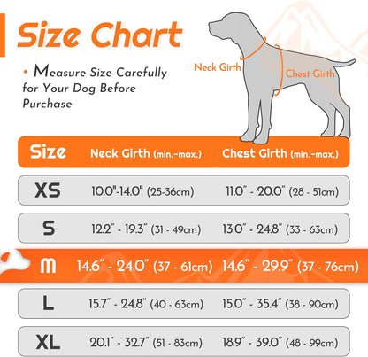 Eagloo Dog Harness Medium Sized Dog, No Pull Service Vest with Reflective Strips and Control Handle, Adjustable and Comfortable for Walking, No Choke Pet Harness with 2 Metal Rings, Orange, M