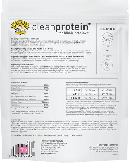 Dr. Elsey's cleanprotein Pork Cat Kibble 6.6lb. Bag