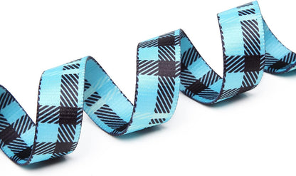 Mercano Adjustable Dog Collar - Special Design Patterns, Soft Nylon Comfortable Durable Pet Collar for Small Medium Large Dogs (L, Blue Plaid)