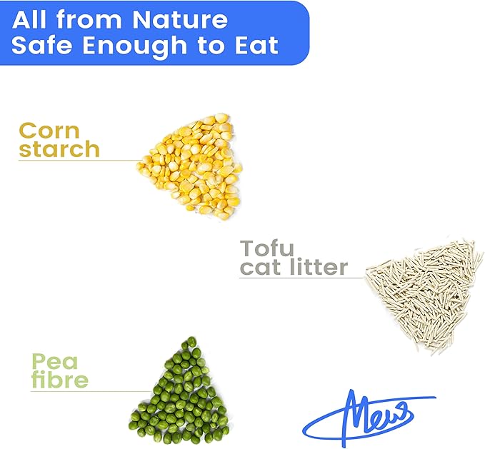 Tofu Cat Litter, Dr. PawPaw Clumping Cat Litter, Natural Tofu Scent 18 lb (3 x 6 lb Bags), Dust-Free Keep Kitty Tidy, Superior Odor Control Keep Step Fresh