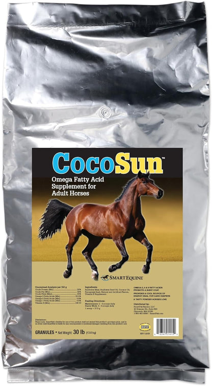 Uckele by SmartEquine CocoSun™ Granular Omega Horse Supplement | Omega 3, 6, 9 Supplements | Ideal for Healthy Skin & Shiny Coats | Horse Supplements for Weight Gain | 30 lb Bag
