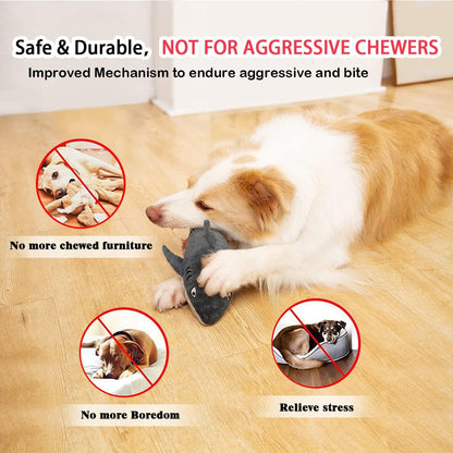 Interactive Dog Toys,Flopping Fish Dog Toys for Large/Medium/Small Dogs,Squeaky Plush Dog/Puppy Toys,Touch Activated