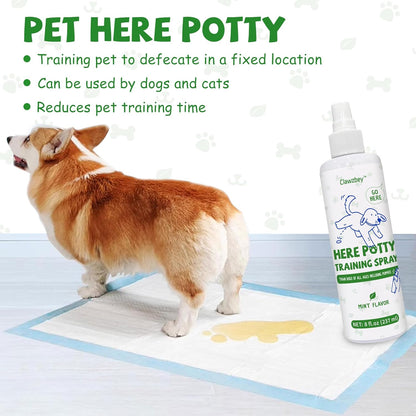 Dog Potty Spray Set, No-Go Spray & Potty Training Spray, Puppy Essentials, Stops Urination & Marking, Indoor and Outdoor Use (8 fl oz) Large Capacity, More Suitable for Multi-Dog Households