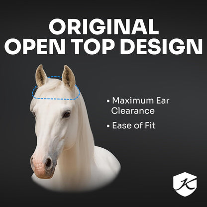 Kensington UViator CatchMask Horse Fly Mask with Web Trim UV Eye Protection Mask for Horse - XL, Atlantis