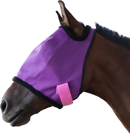 Horse Fly Mask, with UV Protection Horse Fly Mask, Full Face Fine Mesh Coverage Provide Better Vision and Airflow for Horses