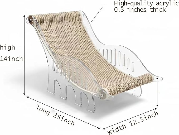 Cat bed for indoor cats cat scratcher bed adjustable acrylic pet bed and pet sofa with sisal - cute dinosaur shape for all small and medium-sized pets and small dog, pet furniture & pet hammock