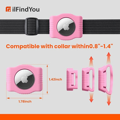 Waterproof AirTag Dog Collar Holder for Apple AirTag QR Code