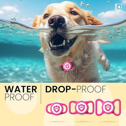 Waterproof AirTag Dog Collar Holder for Apple AirTag QR Code