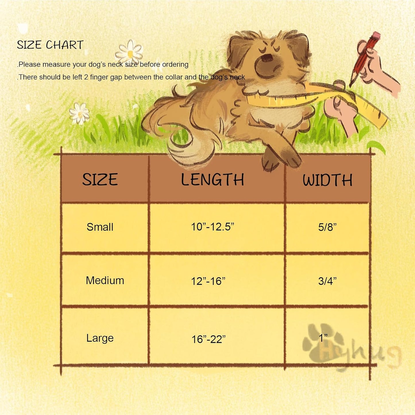 Hyhug Pets Solid Color Classic Regular Heavy Duty Basic Collar Medium Breeds Dogs, Unique Design Adjustment Triglide Slide (Buckle) Can Attached Name Tag Accessories. (Medium, Classic Blue)