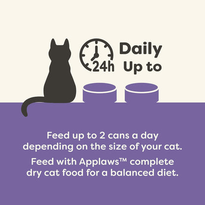 Applaws Natural Wet Canned Cat Food, Made with Limited and Natural Ingredients, Real Protein with No Artificial Additives, Chicken Selection Variety Pack in Broth (12 x 2.47oz Cans)