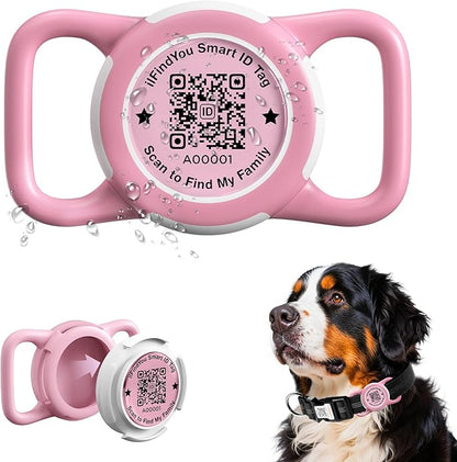 Waterproof AirTag Dog Collar Holder for Apple AirTag QR Code