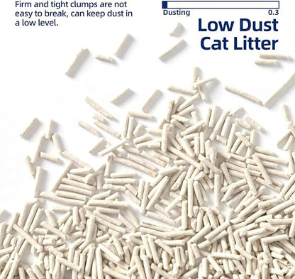 OPET Tofu Cat Litter 100% Natural Pea Fiber & Corn Starch, Ultra-Fast 3s Clumping, 99.9% Dust-Free & Low Tracking, Flushable Eco-Friendly Kitty Litter for Indoor Multi-Cat Households 17lb