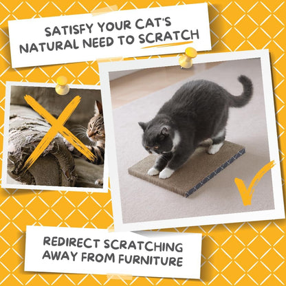 HIDE & SCRATCH Cat Scratcher Pad Pack; Cat Scratch Pad Refills for Hide & Scratch Scratcher Box (4 Count)