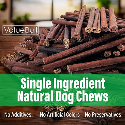 ValueBull Collagen Sticks for Small Dogs, 12 Inch Thin Chews, Natural Dog Treats, 50 Count Bulk Pack - Supports Joints, Skin & Coat with Chondroitin & Glucosamine