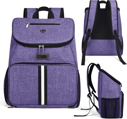 BAGLHER丨Dog Travel Bag, Airline Approved Pet Supplies Backpack, Dog Travel Backpack Accessories Set with 2 Silicone Collapsible Bowls and 2 Food Baskets. Purple - Pawvie