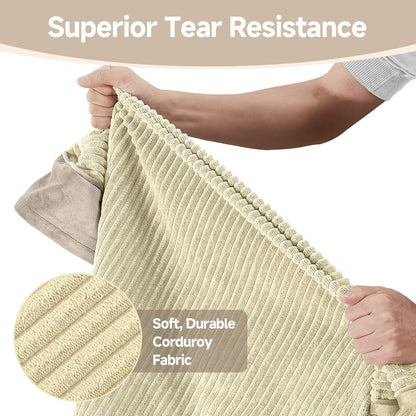 OhGeni Orthopedic Waterproof & Machine Washable Dog Bed for Medium Large Pets, Suitable for Crates, Cat Mat with 25D Egg Crate Foam, Removable Cover & Invisible Zipper, 35 Inches(Khaki)