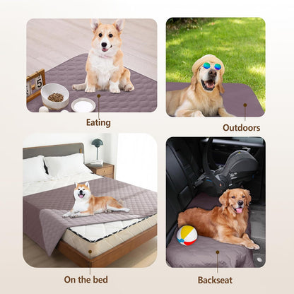 gogobunny 100% Double Sided Waterproof Dog Blanket Soft Pet Bed Cover Reversible Protect Furniture Couch Sofa Car for Puppy Large Dog Cat (Dark Sea Fog/Light Sea Fog, 30x70 Inch (Pack of 1))