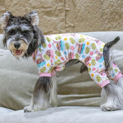 CuteBone Small Dogs Outfit Soft Puppy Onesies Pjs Dog Pajamas Pet Coat Cat Apparel Comfy Doggie Jumpsuit Bodysuit for All Seasons P286M