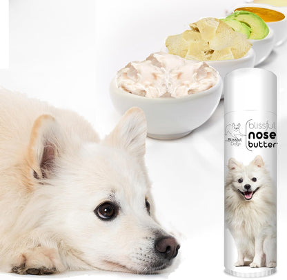 The Blissful Dog American Eskimo Nose Butter for Dry, Cracked Skin, Lick-Safe Dog Nose Balm with Moisturizing Shea Butter, Almond, Olive, and Essential Oils, Pet Supplies, Uncented, 0.50 oz.