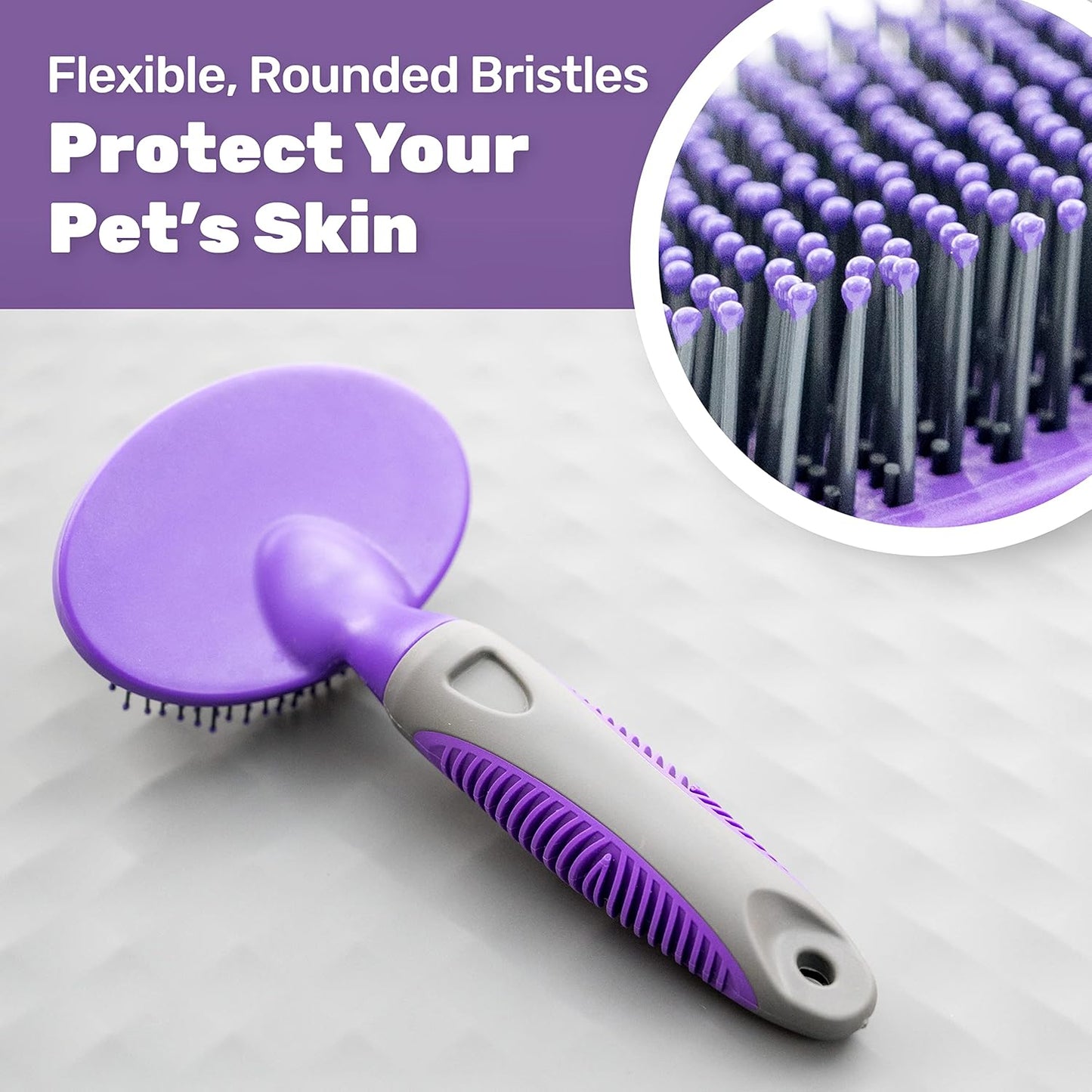 Hertzko Dog Brush - Soft Pin Bristle Pet Brush for Dogs and Cats - Remove Fur, Loose Hair - Comb for Grooming - Dog Brush for Long Haired Dogs and Short Haired Dogs, Cats, Rabbits - Deshedding Tool