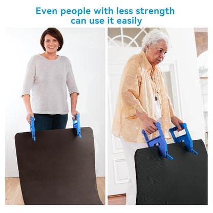 Pair of Mat Movers Tool - Mat Grippers - Heavy Duty Stall Mat Handlers for Horse Mat, Gym Mat, Trailer Mat & Rubber Mats -Ergonomic Mat Puller Perfect for Barn & Home, Durable and Save Time