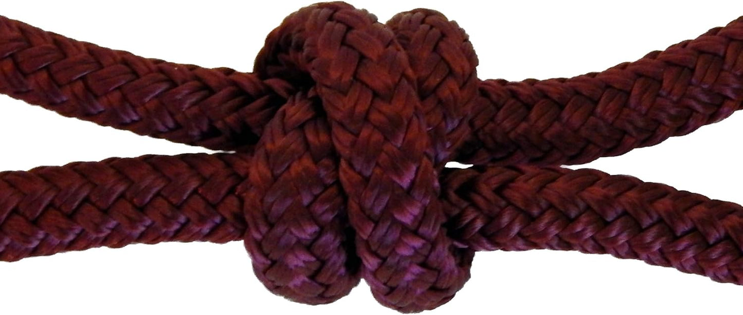 Horse Rope Training Halter - 4 Knot 1/4" Stiff Halter Cord - Used by Famous Trainers Multiple Sizes Multiple Colors