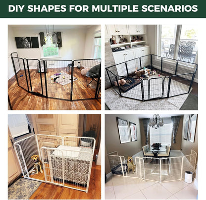 FXW Homeplus Unleashed Indoor Dog Playpen - Stress-Free and Safe Play, Heavy Duty 24 Inch 18 Wire Panels Dog Pen for Puppy and Small Dogs, Black│Patented