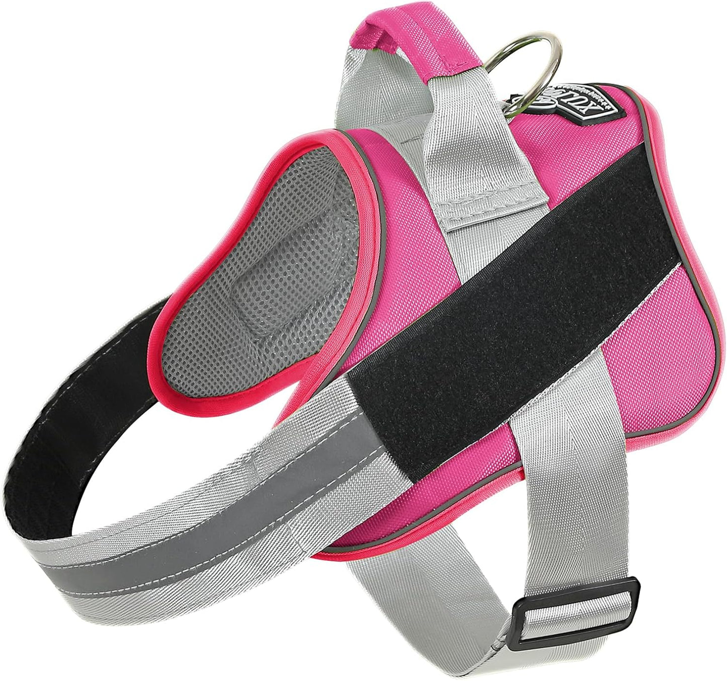 Bolux Dog Harness, No-Pull Reflective Dog Vest, Breathable Adjustable Pet Harness with Handle for Outdoor Walking - No More Pulling, Tugging or Choking (Fuchsia, X-Large (Pack of 1))