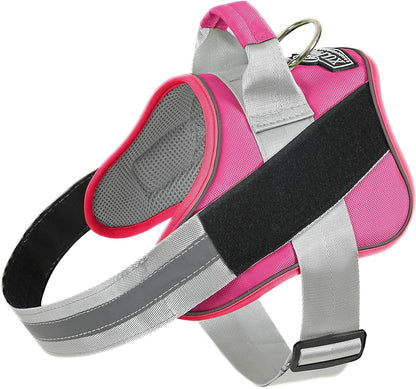 Bolux Dog Harness, No-Pull Reflective Dog Vest, Breathable Adjustable Pet Harness with Handle for Outdoor Walking - No More Pulling, Tugging or Choking (Fuchsia, Medium (Pack of 1))
