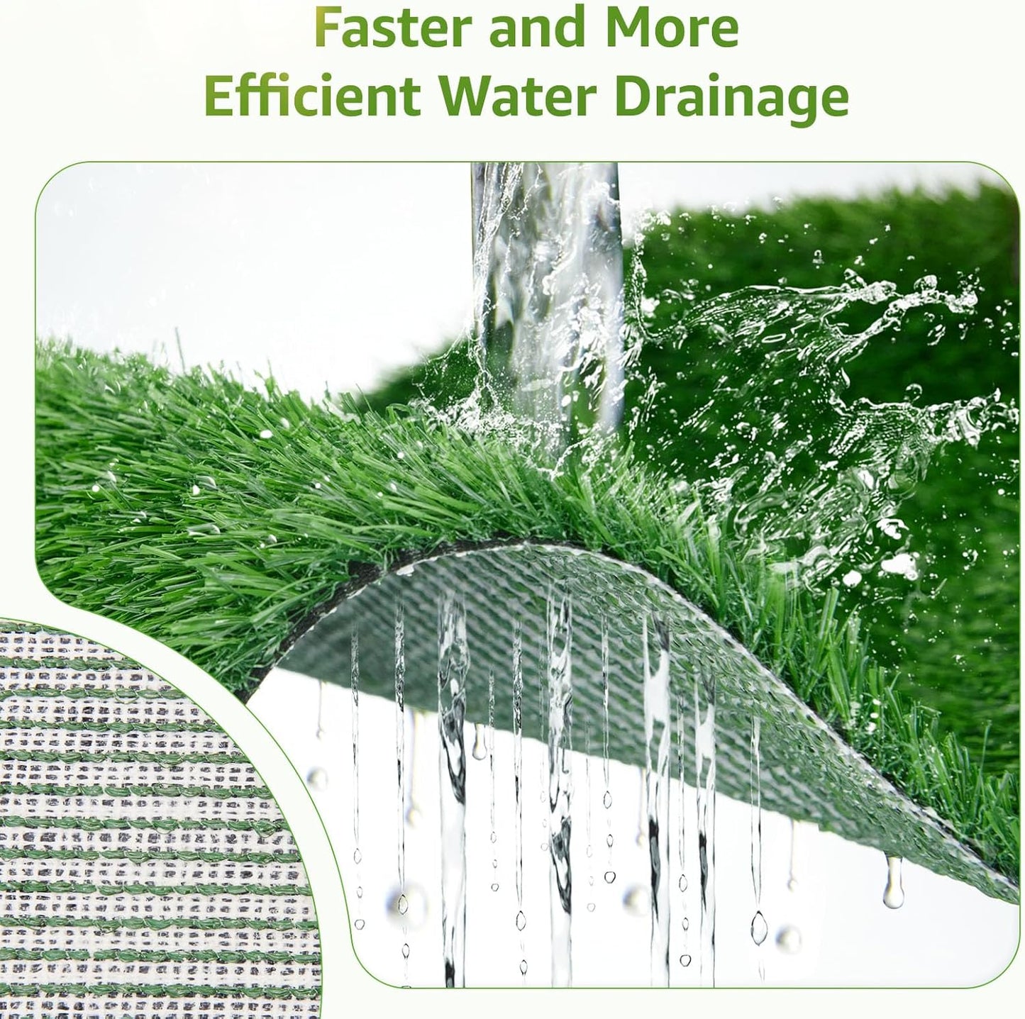 LOOBANI Dog Grass Pee Pads, 2 Pack Artificial Grass Pads for Potty Tray, Fake Grass for Dogs to Pee On, Outdoor Indoor Pee Grass for Dog Potty (18 * 23 inch)