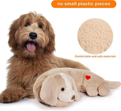 Puppy Heartbeat Toy Heartbeat Stuffed Toy for Dogs, Dog Heartbeat Toy for Pet Anxiety Relief Sleep Aid Cuddle Comfort Calming Crate Kennel Training, Puppy Essentials