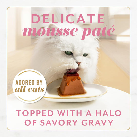 Fancy Feast Gems Pate Cat Food Mousse With Salmon and a Halo of Savory Gravy Cat Food - (Pack of 8) 4 oz. Boxes