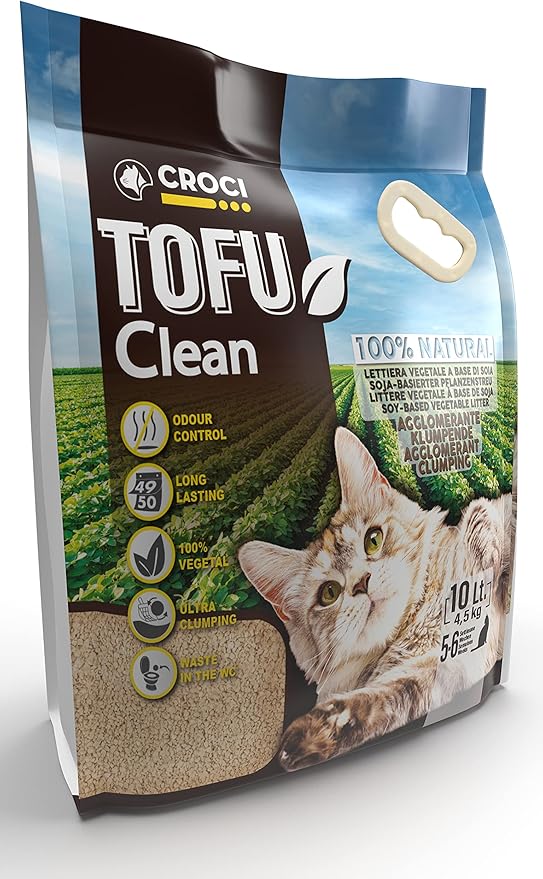 Croci Tofu Clean Cat Litter, 10 litres, 4.5 kg