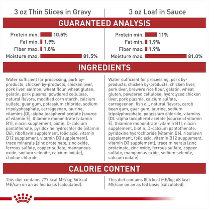 Royal Canin Feline Health Nutrition Adult Instinctive Wet Cat Food Variety Pack, 12 Pack, 2 Varieties, 3 oz Cans
