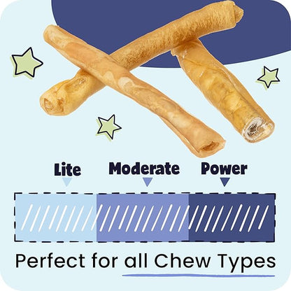 Pawstruck All Natural 11-12" Roasted Collagen Sticks for Dogs – Low Odor & Long-Lasting Bully Stick & Rawhide Alternative, Single Ingredient, Vet Approved – 5 Pack
