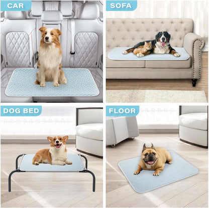 MICROCOSMOS Pet Cooling Mat & Sleeping Pad- Breathable Bubble Surface, EZ Clean. Keep Cooling for Pets, Kids and Adults in Summer.(BlueWhite, 40" x 28")