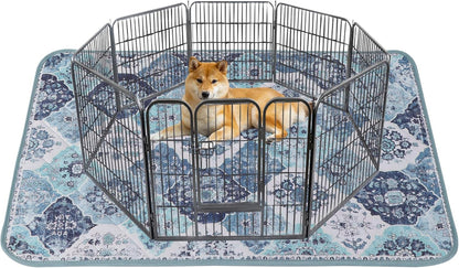 IEUUMLER Washable Pee Pads for Dogs, 1 Pack Reusable Non-Slip Grip, Super Absorbent Waterproof Puppy Pads for Potty Training, Playpen, Crate, Whelping Box EU011 (Blue, 48" x 48")