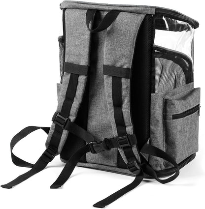 Cat Carrier Backpack for Small Medium Cats Dogs Backpack Puppies up to 26 Lbs, Excellent Visibility and Airflow,Lightweight and Portable Travel Pet Carrier Bag Foldable Design