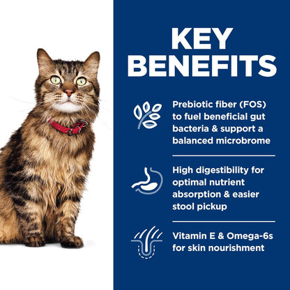 Hill's Science Diet Sensitive Stomach & Skin, Adult 1-6, Stomach & Skin Sensitivity Support, Dry Cat Food, Chicken & Rice, 3.5 lb Bag