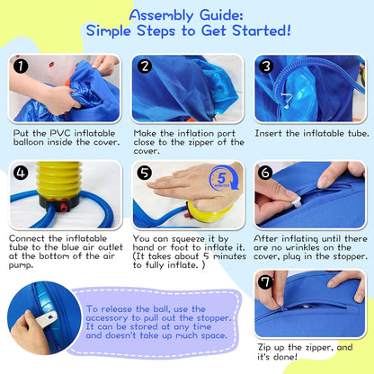 25" Herding Ball for Dogs – Durable Horse Ball Style Dog Toy with Cover – Dog Herding Toy for Outdoor Play, Training & Exercise – Great for Australian Shepherds & Large Breeds