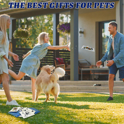 15PCS Funny Poker Dog Toys- Plush Interactive Toys with Crinkle Paper for Small, Medium Puppies- Fun Novelty Play- Cool Stuffed Gifts for Dog Birthday(Black)