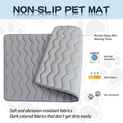 Bubble bear Dog Crate Mat - Upgraded Thick, Ultra Soft, Washable & Anti-Slip Kennel Pad for Small/Medium/Large Dogs, Dark-Hued to Hide Stains (48"x30")