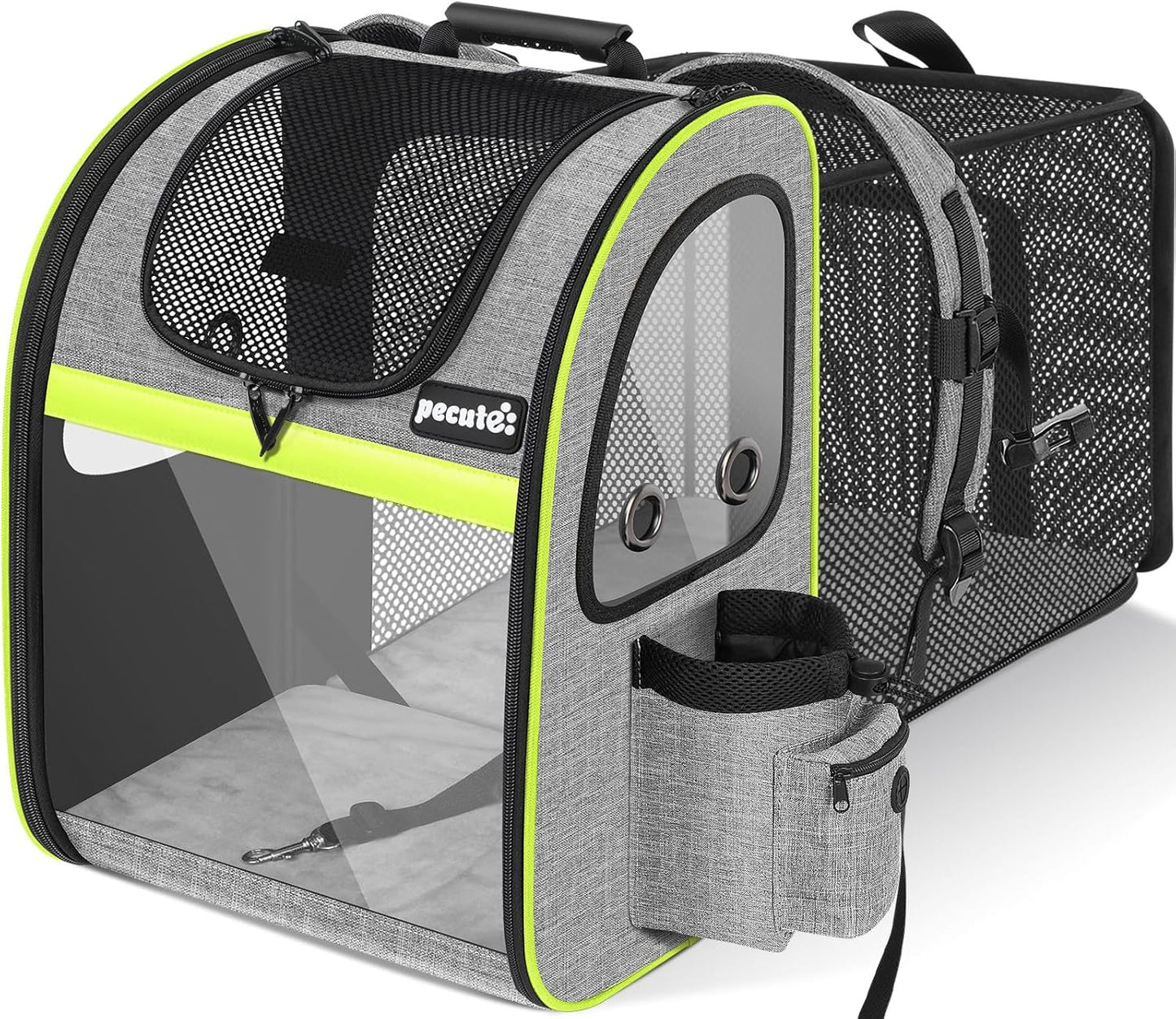 Pecute Pet Carrier Backpack, Cat Backpack Carrier, Expandable with Breathable Mesh for Small Dogs Cats Puppies, Dog Backpack Carrier for Hiking Travel Camping Outdoor, Hold Pets Up to 18 Lbs - Pawvie