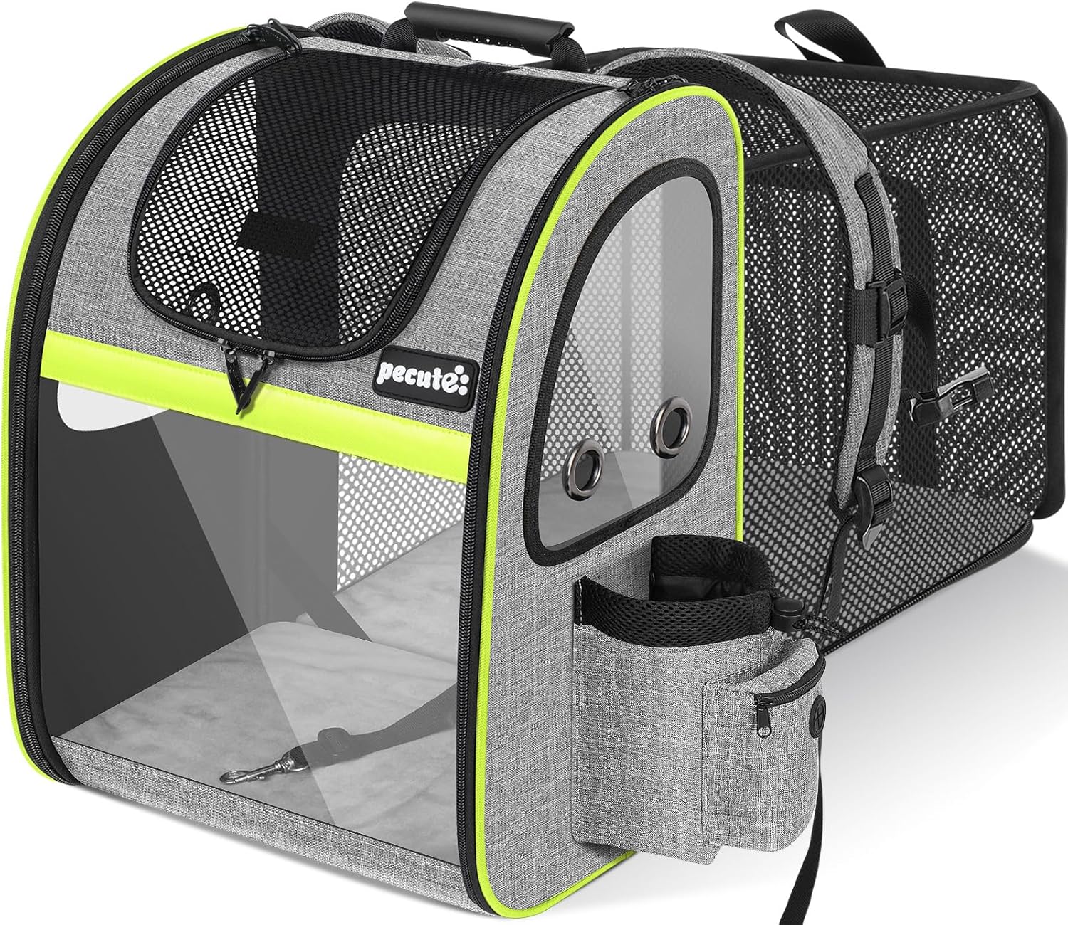Pecute Pet Carrier Backpack, Cat Backpack Carrier, Expandable with Breathable Mesh for Small Dogs Cats Puppies, Dog Backpack Carrier for Hiking Travel Camping Outdoor, Hold Pets Up to 18 Lbs - Pawvie