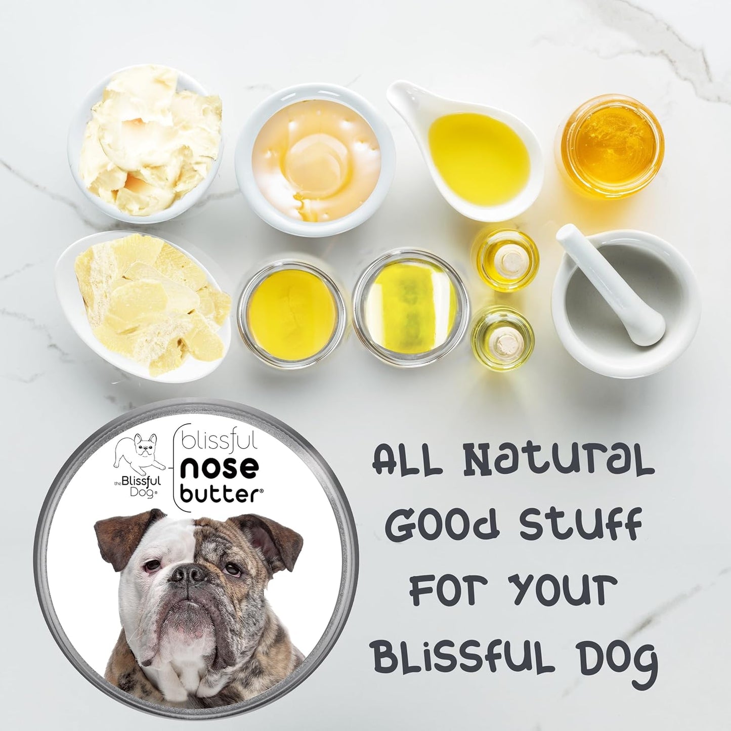 The Blissful Dog Olde English Bulldogge Unscented Nose Butter - Dog Nose Butter, 8 Ounce