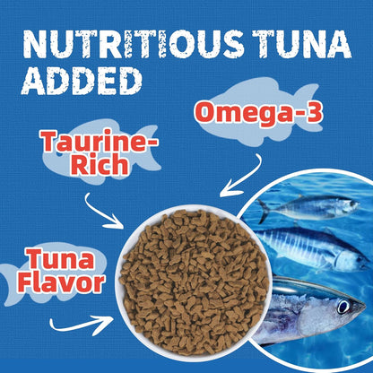 Just Try 16 OZ Tuna Cat Treats for Indoor Cats Training Treats with Real Tuna Omega-3 for Cats Joint Support & Skin Coat Health & Dental Care