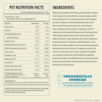 ACANA Grain-free Dry Cat Food Wild Atlantic Saltwater Fish with Freeze-Dried Liver 4lb Bag