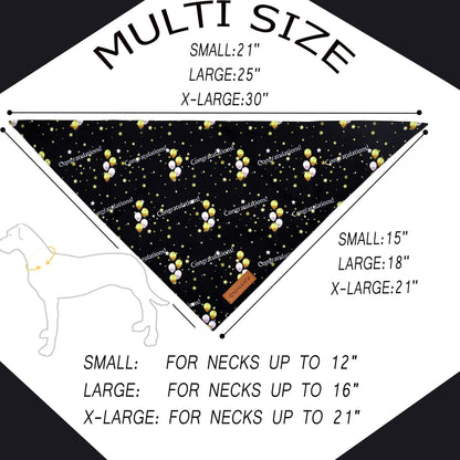 Realeaf Graduation Dog Bandanas 2 Pack, Reversible Pet Scarf for Boy and Girl, Premium Durable Fabric, Holiday Bandana for Small Medium Large and XLarge Dogs (Graduation, X-Large)