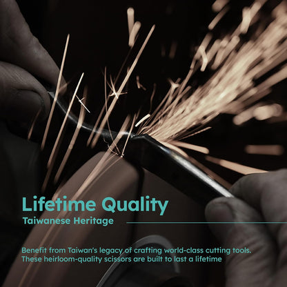 7” Curved Dog Grooming Scissors｜VG10 Japanese Steel Professional Pet Grooming Shears for Cats & Dogs｜Face, Paws, Ears & Tail Precision Trimming｜Lightweight Ergonomic Handcrafted Design｜K9 Shears