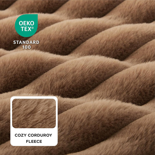 Bedsure Orthopedic Dog Bed for Small Dogs, Waterproof Memory Foam Small Pet Beds with Sides, Non-Slip Bottom and Egg-Crate Foam Medium Dog Couch Sofa with Washable Removable Corduroy Cover, Brown